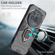 Husa pentru  Nothing Phone (3a) Pro cu inel Ring Armor Kickstand Tough, Negru