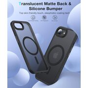 Husa pentru  iPhone 16e cu MagSafe, Ghost Series, frosted - Negru