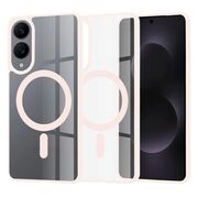 Huse pentru  Samsung Galaxy S25 Edge cu MagSafe Crystal Clear Back Series - Roz