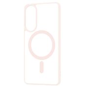 Huse pentru  Samsung Galaxy S25 Edge cu MagSafe Crystal Clear Back Series - Roz