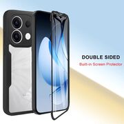 Set 360: Husa cu folie integrata pentru  Oppo Reno 13 Pro Protectie 360 fata / spate - Roz
