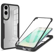 Set 360: Husa cu folie integrata pentru  Samsung Galaxy S25 Edge Protectie 360 fata / spate - Negru