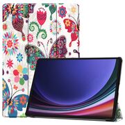 Husa pentru  Samsung Galaxy Tab S10 FE+ Plus 13.1 inch tip stand functie sleep/wake-up, protectie 360 - Fluturi