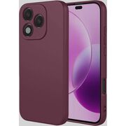 Husa pentru  Honor 400 Lite Liquid Silicone, subțire, captusita cu microfibra, anti amprentă, protectie cameră foto, Bordeaux