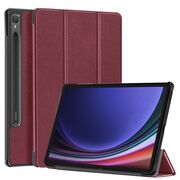 Husa pentru  Samsung Galaxy Tab S10 FE+ Plus 13.1 inch tip stand functie sleep/wake-up, protectie 360 - Bordeaux
