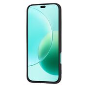 Husa pentru  Honor 400 Lite Liquid Silicone, subțire, captusita cu microfibra, anti amprentă, protectie cameră foto, Negru