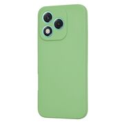 Husa pentru  Honor 400 Lite Liquid Silicone, subțire, captusita cu microfibra, anti amprentă, protectie cameră foto, Verde deschis