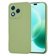 Husa pentru  Honor 400 Lite Liquid Silicone, subțire, captusita cu microfibra, anti amprentă, protectie cameră foto, Verde