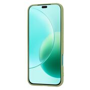 Husa pentru  Honor 400 Lite Liquid Silicone, subțire, captusita cu microfibra, anti amprentă, protectie cameră foto, Verde