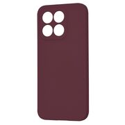 Husa pentru  Honor X8c Liquid Silicone, subțire, captusita cu microfibra, anti amprentă, protectie cameră foto, Bordeaux