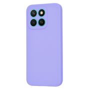 Husa pentru  Honor X8c Liquid Silicone, subțire, captusita cu microfibra, anti amprentă, protectie cameră foto, Lavanda