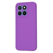 Husa pentru  Honor X8c Liquid Silicone, subțire, captusita cu microfibra, anti amprentă, protectie cameră foto, Mov