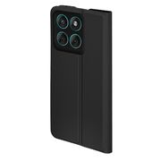 Husa pentru  Motorola Edge 60 Fusion tip carte BookFlip, inchidere magnetica, Negru intens