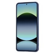 Husa pentru  Xiaomi Redmi Note 14 4G Liquid Silicone, subțire, captusita cu microfibra, anti amprentă, protectie cameră foto, Albastru