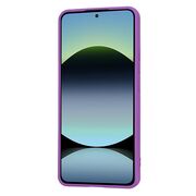Husa pentru  Xiaomi Redmi Note 14 4G Liquid Silicone, subțire, captusita cu microfibra, anti amprentă, protectie cameră foto, Mov