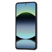 Husa pentru  Xiaomi Redmi Note 14 4G Liquid Silicone, subțire, captusita cu microfibra, anti amprentă, protectie cameră foto, Negru