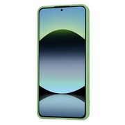 Husa pentru  Xiaomi Redmi Note 14 4G Liquid Silicone, subțire, captusita cu microfibra, anti amprentă, protectie cameră foto, Verde deschis