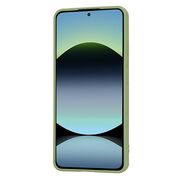 Husa pentru  Xiaomi Redmi Note 14 4G Liquid Silicone, subțire, captusita cu microfibra, anti amprentă, protectie cameră foto, Verde