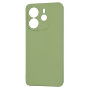 Husa pentru  Xiaomi Redmi Note 14 4G Liquid Silicone, subțire, captusita cu microfibra, anti amprentă, protectie cameră foto, Verde