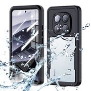 Husa pentru  Xiaomi Redmi Note 14 Pro 5G ShockProof Dust-Water Proof IP68 Full Body 360 Protection, negru - transparent