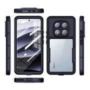 Husa pentru  Xiaomi Redmi Note 14 Pro 5G ShockProof Dust-Water Proof IP68 Full Body 360 Protection, negru - transparent