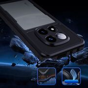 Husa pentru  Xiaomi Redmi Note 14 Pro 5G ShockProof Dust-Water Proof IP68 Full Body 360 Protection, negru - transparent