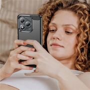 Husa pentru Honor 400 Lite Carbon Liquid Silicone, Negru