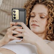 Husa pentru Realme C75 Carbon Liquid Silicone, Negru