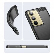 Husa pentru Realme C75 Carbon Liquid Silicone, Negru