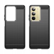 Husa pentru Realme C75 Carbon Liquid Silicone, Negru