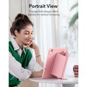 Husa pentru iPad 11 2025 ESR - Flip Hybrid Folio cu functie sleep / wake-up, tip stand si slot pentru stylus - Roz