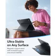 Husa pentru iPad Air 11 2024 / 2025​ M2, M3 ESR - Flip Hybrid Folio cu functie sleep / wake-up, tip stand si slot pentru stylus - Negru