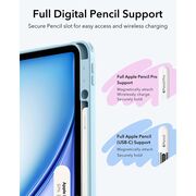 Husa pentru iPad Air 13 (2024, 2025) ESR - Flip Hybrid Folio cu functie sleep / wake-up, tip stand si slot pentru stylus - Albastru
