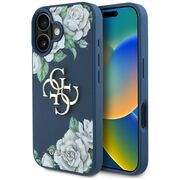Husa premium pentru  iPhone 16 Guess Elegance Series - Albastru