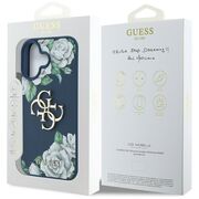 Husa premium pentru  iPhone 16 Guess Elegance Series - Albastru