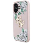 Husa premium pentru  iPhone 16 Guess Elegance Series - Roz