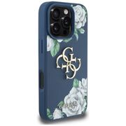 Husa premium pentru  iPhone 16 Pro Guess Elegance Series - Albastru