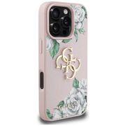 Husa premium pentru  iPhone 16 Pro Max Guess Elegance Series - Roz