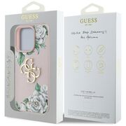 Husa premium pentru  iPhone 16 Pro Max Guess Elegance Series - Roz
