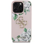 Husa premium pentru  iPhone 16 Pro Max Guess Elegance Series - Roz