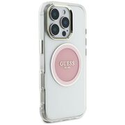 Husa premium pentru  iPhone 16 Pro Max compatibila MagSafe Guess Luxury Series - Alb