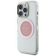 Husa premium pentru  iPhone 16 Pro Max compatibila MagSafe Guess Luxury Series - Alb
