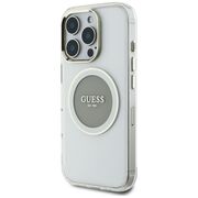 Husa premium pentru  iPhone 16 Pro Max compatibila MagSafe Guess Luxury Series - Argintiu