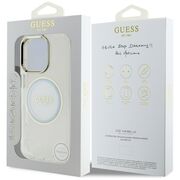 Husa premium pentru  iPhone 16 Pro Max compatibila MagSafe Guess Luxury Series - Clear