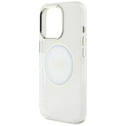 Husa premium pentru  iPhone 16 Pro Max compatibila MagSafe Guess Luxury Series - Clear