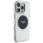 Husa premium pentru  iPhone 16 Pro Max compatibila MagSafe Guess Luxury Series - Clear