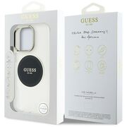 Husa premium pentru  iPhone 16 Pro Max compatibila MagSafe Guess Luxury Series - Clear