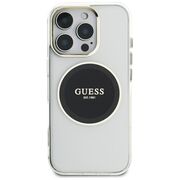 Husa premium pentru  iPhone 16 Pro Max compatibila MagSafe Guess Luxury Series - Clear