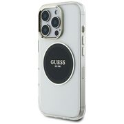 Husa premium pentru  iPhone 16 Pro Max compatibila MagSafe Guess Luxury Series - Clear