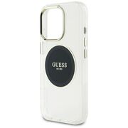 Husa premium pentru  iPhone 16 Pro Max compatibila MagSafe Guess Luxury Series - Clear